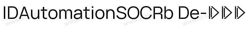 IDAutomationSOCRb De字体转换